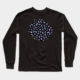 Looking Eyes Black Long Sleeve T-Shirt